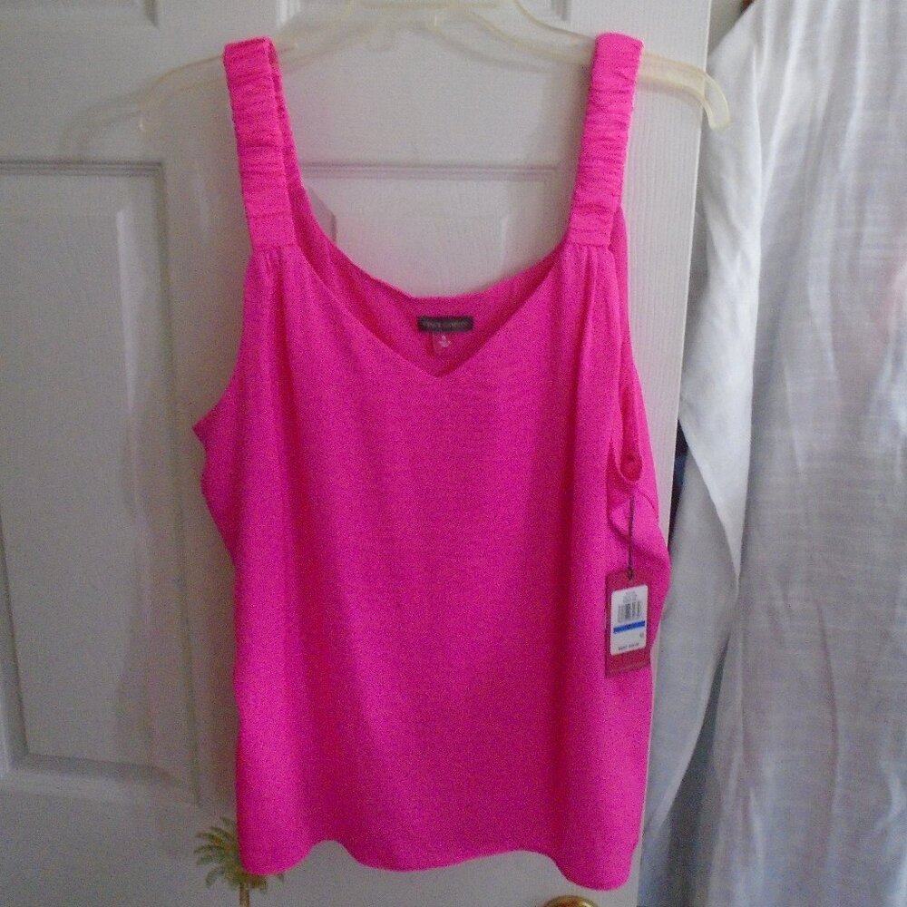 Vince Camuto Ruffle Strap Rumple Tank